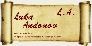 Luka Andonov vizit kartica